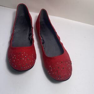 ❌SOLD‼️❌ Style&Co. Women's Red Ballet Sequined Toe Flats Size 10M Shoes NIB